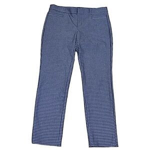 NEW Banana Republic Sloan Blue Houndstooth Straight Leg Chino Pants Mid Rise 6